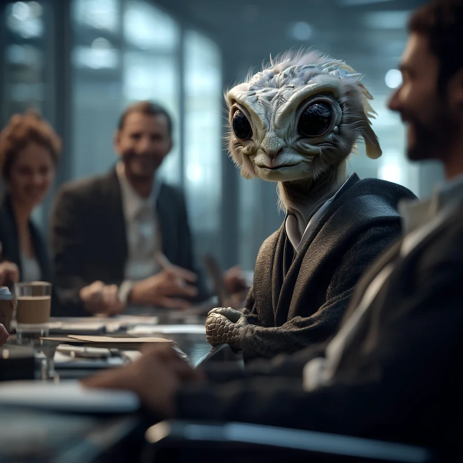 Galilea at a board meeting