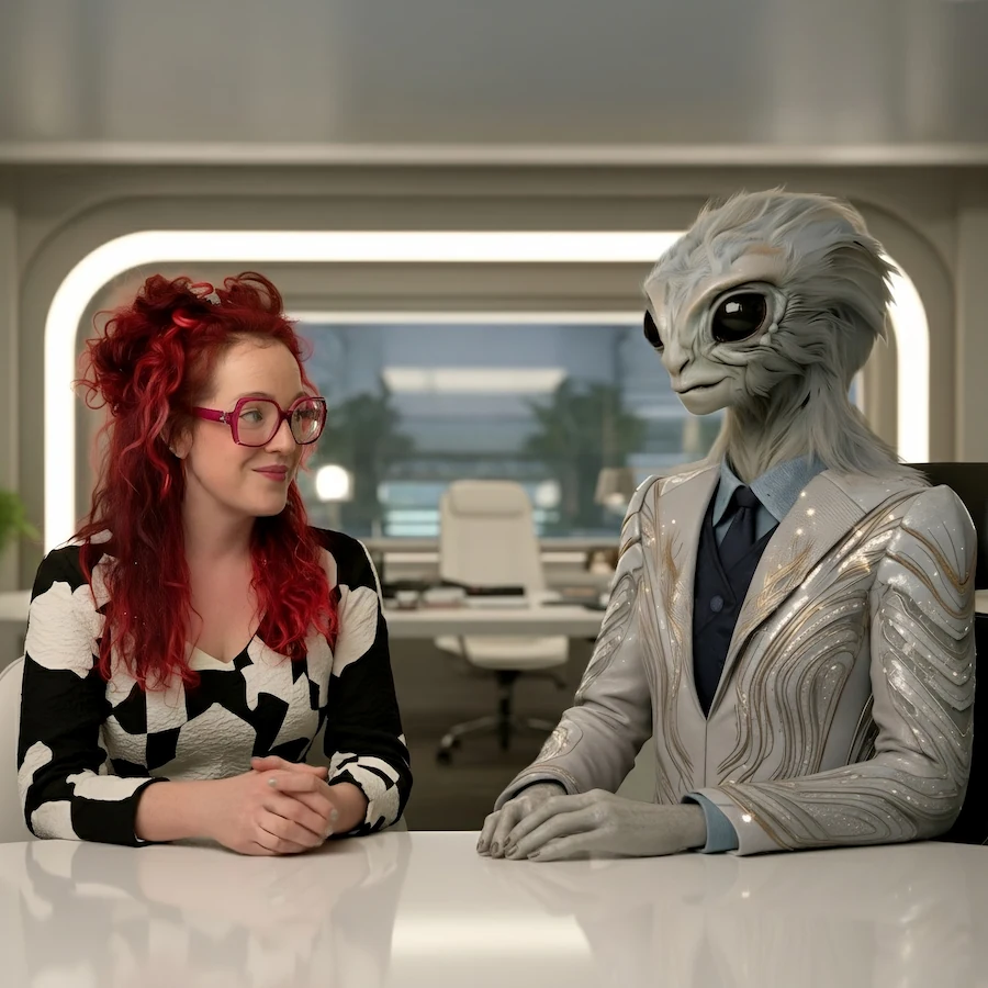 Galilea meeting with a designer